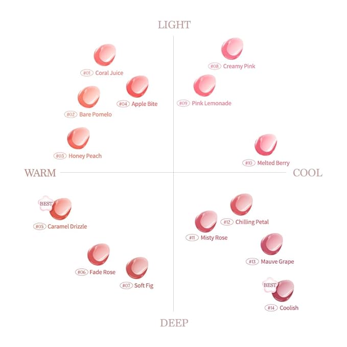 dasique Pure Water Lip Gloss #13 Mauve Grape 0.09 oz | Variety of Colors | Dewy Gloss | Buildable Gloss Tesxture | Non-Sticky | K-beauty