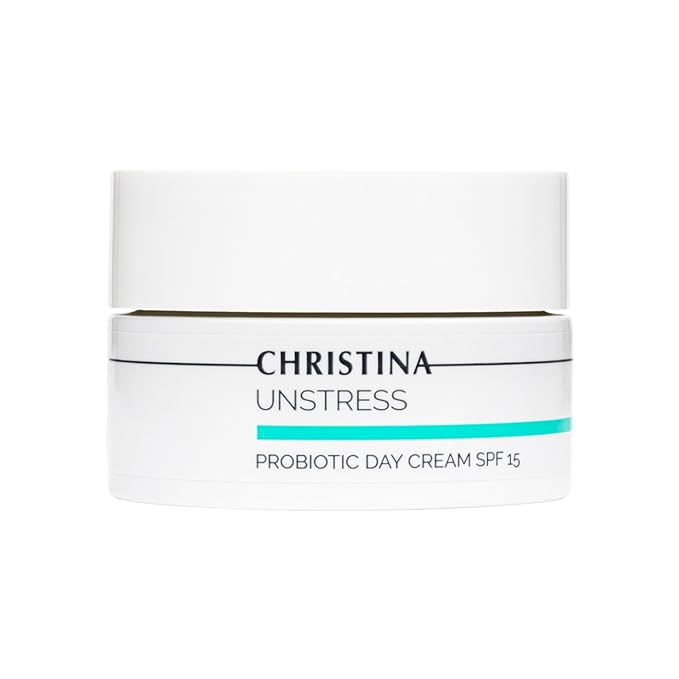 '-CHRISTINA- Unstress Probiotic Day Cream with SPF 15 | Cream for Face for Combination, Normal, and Dry Skin | Face Moisturizer Shields, Nourishes, & Protects Skin with Collaxyl 50ml