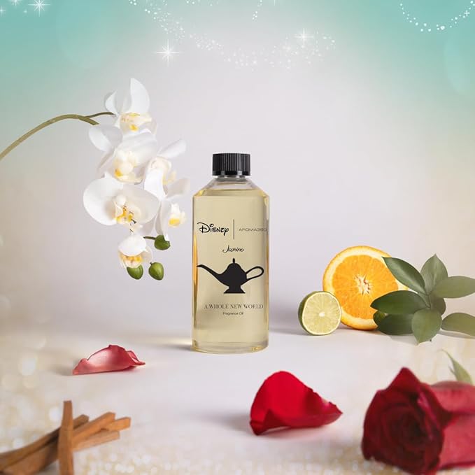 Aroma360 | Disney | A Whole New World Fragrance Oil Blend | Aladdin| Princess Jasmine | Luxury Essential Oil Diffuser | Aromatherapy Scent Diffuser Oil | Orange, Aldehydes & Jasmine 16.9 fl oz, 500mL