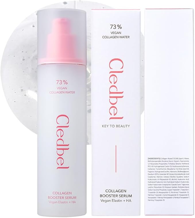 Collagen Booster Serum, Firming, Plumping & Hydrating Serum, Hyaluronic Acid, Peptides, Elastin, for All Skin, Korean Skincare, Paraben-Free,150ml/ 5.07fl. Oz,