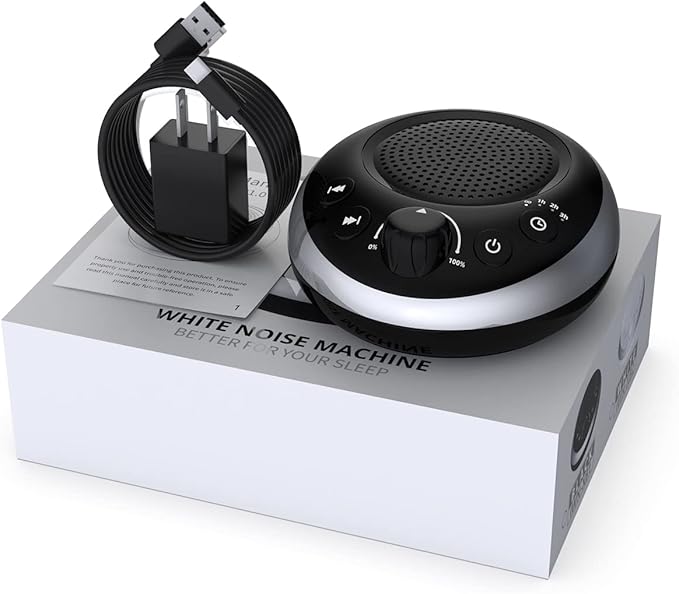 Sound Machine Loud White Noise Machine Nonstop Brown Noise Machine 30 Soothing Sounds for Baby Kids Adults Plug in Pink Noise Sleep Machine 36-Level Vol 4 Timer Memory Function for Home Travel Office