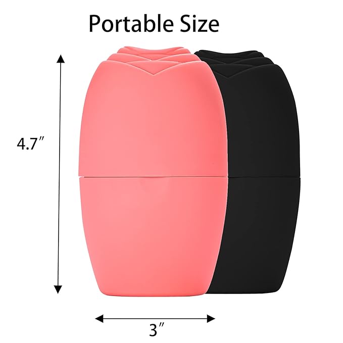 2Pack Ice Roller for Face, Evmliy Silicone Ice Face Roller to Tighten and Lift skin for Face & Eye Puffiness Relief, Reusable Facial Mold for Neck Natural Glow, Skin care for women beauty