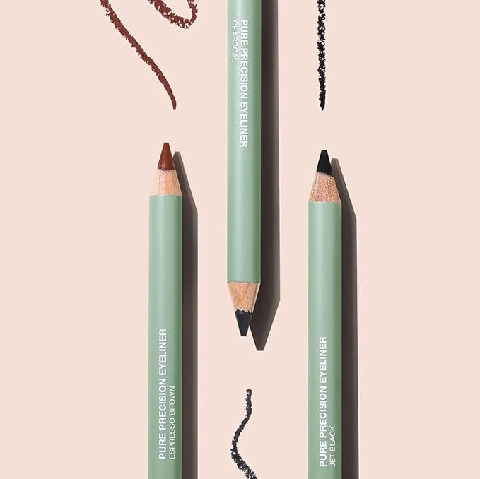 BOOM! Beauty Pure Precision Eyeliner: All-Natural, Skin-Loving, All-Day Wear. Waterproof, Smudge-proof, Smooth Glide Pencil. Richly Pigmented Vegan Eye Makeup For Ageing Skin (Espresso Brown)