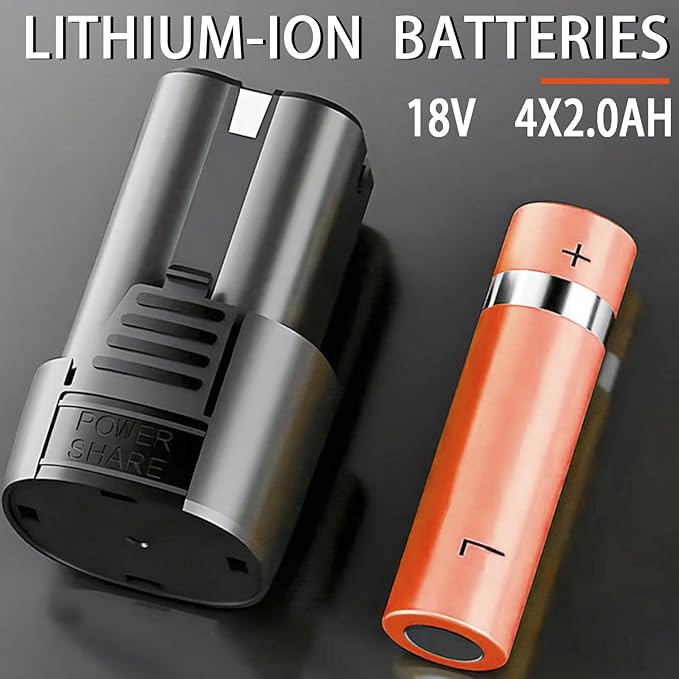 3/8" Cordless Electric Ratchet Wrench Set, 18V Power Ratchet Tool Kit With 2 Packs 2000mAh Battery And Charger, 45 FT-LBS Battery Powered Extended Wrench with LED Lights (18 V Extended Orange)