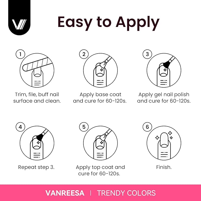VANREESA Gel Nail Polish Kit with U V Light 52 Pcs Gel Polish Nail Set 36 Colors Nail Polish Set + Base and 3 Effects Top Coat with Manicure Tools Complete DIY Nail Kit Gifts for Women Girls