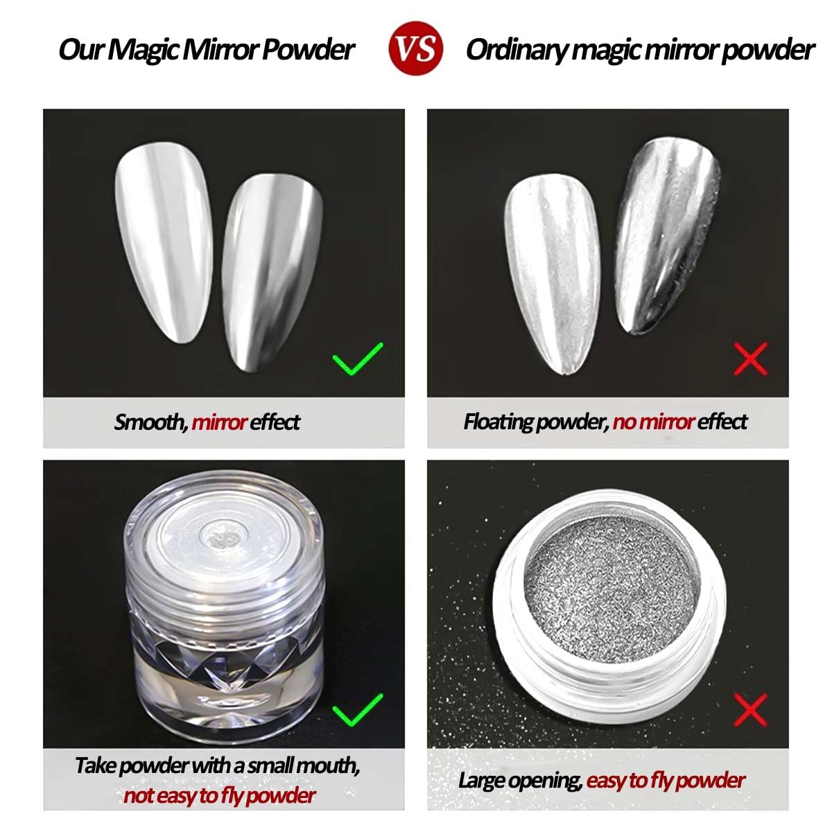 Chrome Nail Powder and 3D Nail Gel Kit, Metallic Mirror Glitter Effect Chrome Powder For Nail Art, Holographic Aurora Iridescent Dip Dust Pigment and 10g Sculpting Gel Set for Nail Decor DIY