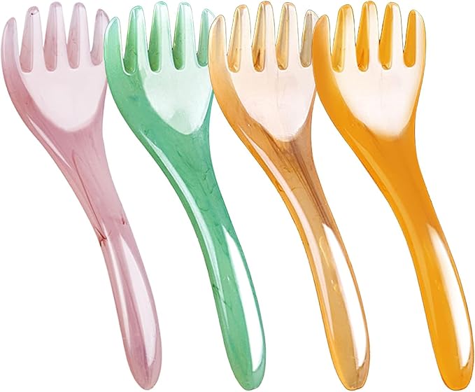 3PCS Head Massager Comb, Scalp Back Muscle Relaxation Gua Sha Massage Tool, Head Scracher SPA Yellow, Manual Scalp Massagers