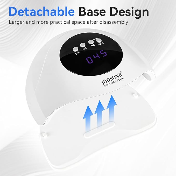 JODSONE U V LED Nail Lamp Professional Cure Auto Sensor and 4 Timer Gel Nail Lamp White