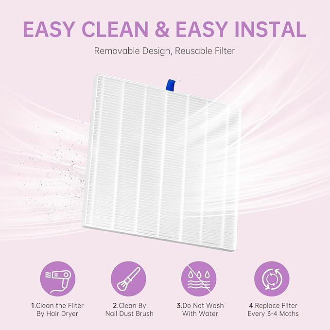 Cordless Nail Dust Collector,Brushless Turbo Fan Dust Collector Nail Tech 30pcs Cotton Filter,Rechargeable Dust Suction Machine for Acrylic Gel Polish Manicure at Salon&Home