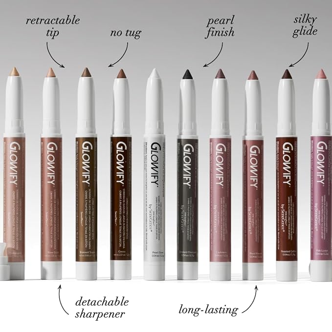 SeneGence Glowify Long-Lasting Eyeshadow Stick, Champagne, Multi-Use Highlighter for Eyes, Cheeks, Brow Bone, Effortless Application with Smooth, Velvety Finish
