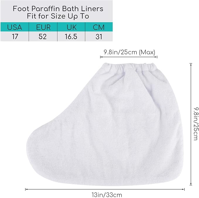 200 Counts Paraffin Bath Liners & Paraffin Wax Foot Liners, Segbeauty Thermal Foot Liners, Larger Paraffin Heated Foot SPA Booties, Foot Protector, Wax thera-py Bags for Paraffin Wax Machine
