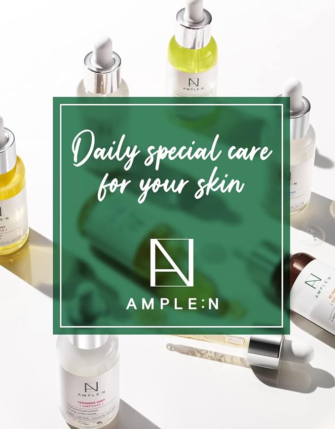 AMPLE:N Centel Calming Shot Ampoule - Korean Soothing Face Serum with Centella Asiatica to Calm Irritated & Sensitive Skin - Redness Relief, Acne Spot Treatment & Moisturizing, 1.01 fl.oz.