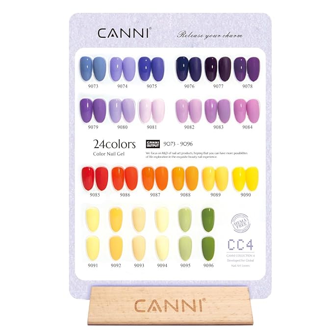 CANNI 30Pcs 9ML Hema-free Gel Nail Polish Set,Purple Gel Polish Yellow Red Orange Green Dark Purple Gel Polish Kit Color Soak Off LED Nail Art Starter Manicure Salon DIY at Home