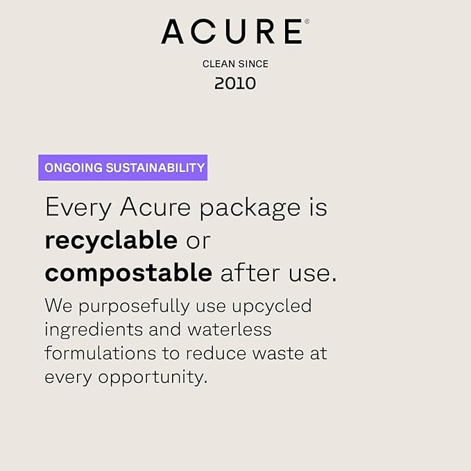 Acure Brightening Cleansing Gel - Vegan Face Scrub, Gentle Facial Cleanser for Radiant Skin with Pomegranate, Blackberry & Acai Infused, Antioxidant-Rich Formula for All Skin Types - 4 fl oz