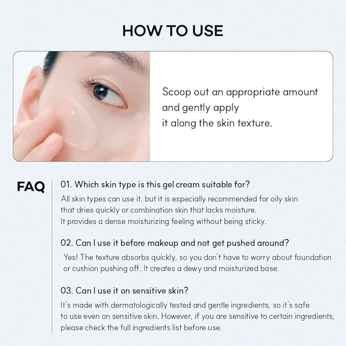 BARRIER GLASS GEL Moisturizer, Korean Skincare, Soothing, Sensitive skin, Pantenol, Azulen Capsule & Ceramide, hydrating face cream, Barrier Repair Cream, Glow Skin, 50ml
