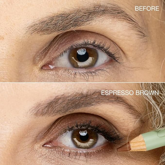 BOOM! Beauty Pure Precision Eyeliner: All-Natural, Skin-Loving, All-Day Wear. Waterproof, Smudge-proof, Smooth Glide Pencil. Richly Pigmented Vegan Eye Makeup For Ageing Skin (Espresso Brown)