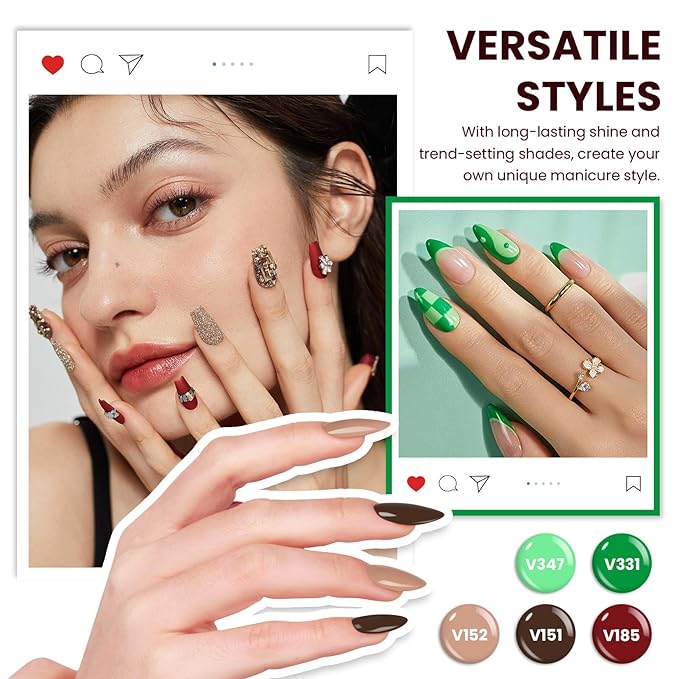 VANREESA Gel Nail Polish Kit with U V Light 52 Pcs Gel Polish Nail Set 36 Popular Colors Nail Polish Set + Base and 3 Effects Top Coat with Manicure Tools Complete Nail Kit Gifts for Women Girls