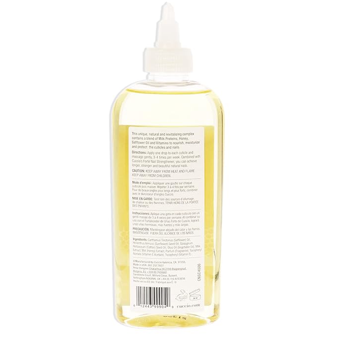 Cuccio Naturale Revitalizing Cuticle Oil - Hydrating Oil For Repaired Cuticles Overnight - Remedy For Damaged Skin And Thin Nails - Paraben Free, Cruelty-Free Formula - Milk And Honey - 8 Oz
