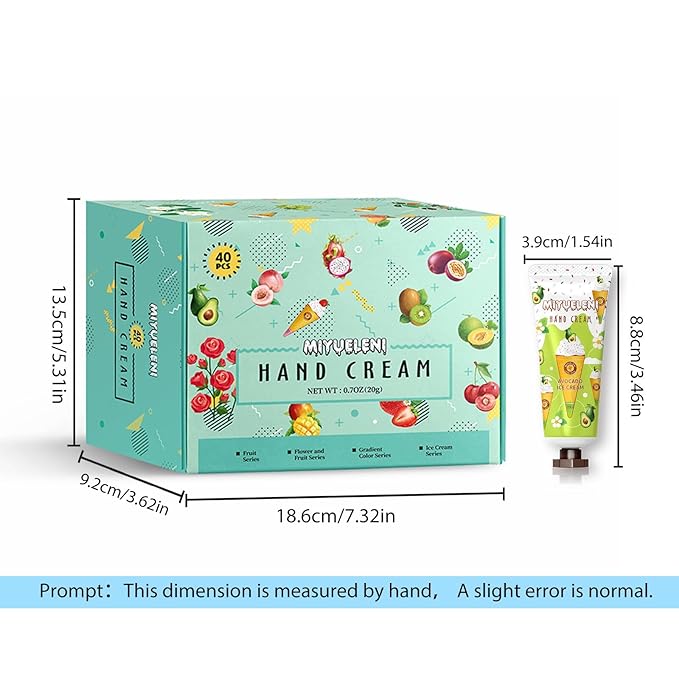 40 Pack Hand Cream Gifts Set, Natural Plant Scents, Moisturizing Hand Lotion Travel Size, Gifts for Women, Birthday, Mother's Day, Valentine's Day, Christmas, Thank You Gifts