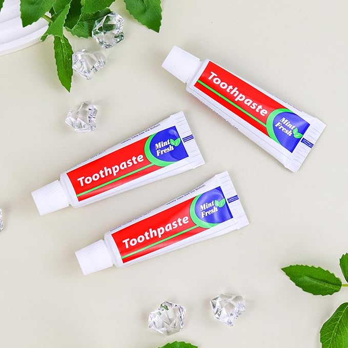 30pcs Travel Size Toothpaste Bulk, 0.88oz/25g Mint Mini Disposable Toothpaste for Hotel, Guests, Homeless, Charity