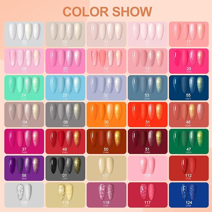 COSCELIA 66pcs Gel Nail Polish Kit with U V light and Drill Starter Kit 35 Colors Summer Gel Polish Set 5pcs Top Base Coat Nail Art Supplies French Gel Manicure Kit Gifts for Women DIY at Home