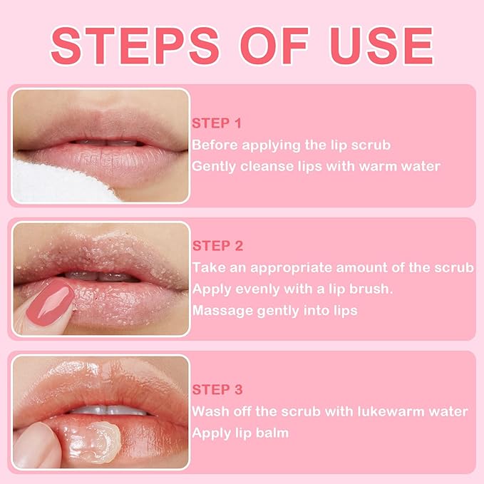 4 PCS Bee Lip Balm Honey Pot, Lip Scrub & Lip Mask Set Honey Watermelon Apple Strawberry Honey Lip Balm Sleeping Lip Mask Overnight with Sticks, Lip Exfoliating Prevention Dry and Crack