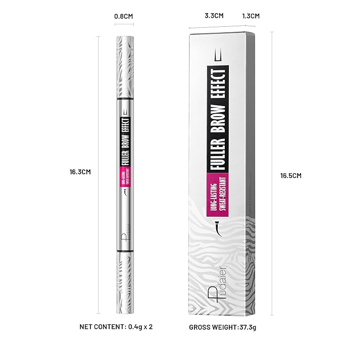 2 Pack 2 Fine Tip Eyebrow Pen, Waterproof Filling Faux Brow Makeup Pencils for Women with Precise Curved Brush-Tip to Fast Create Natural Hair-Like Brows, Last All-Day (Truffle)