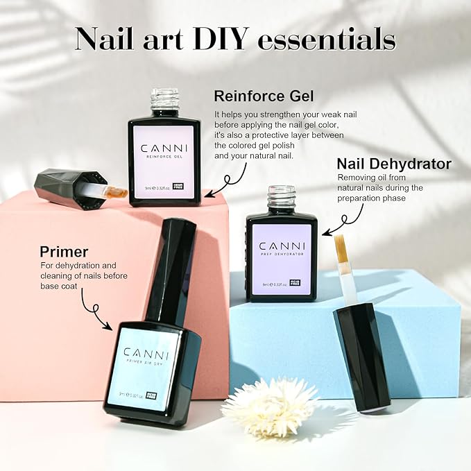 CANNI CC2 Gel Nail Polish Set, 30 Pcs 9ml White Pink Nude Blue Pastel Gel Polish Kit Soak Off LED Natural Nail Polish Set Nail Art Starter Manicure Salon DIY at Home