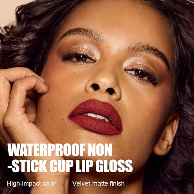 12 Pcs Liquid Lipsticks Lip Gloss Set with Matte,Glossy and Glitter Lip Makeup Long-Lasting Waterproof Lip Stain for Gift and Women