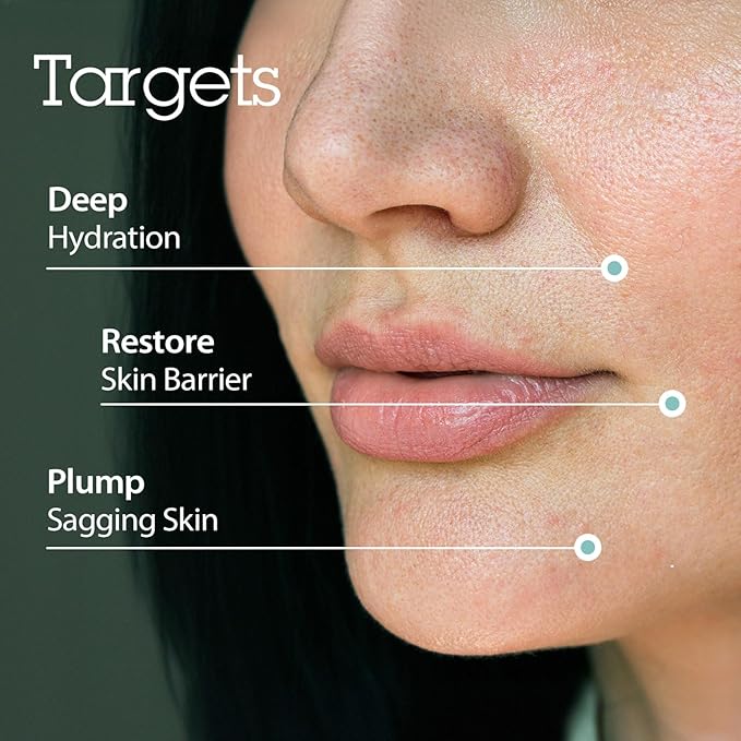 BLITHE Targeted Hydrating Serum β Korean Hyaluronic Acid for Face with Peptides & Panthenol, Deep Hydration β Pure Hyaluronic Acid 2% β 1.7 fl oz
