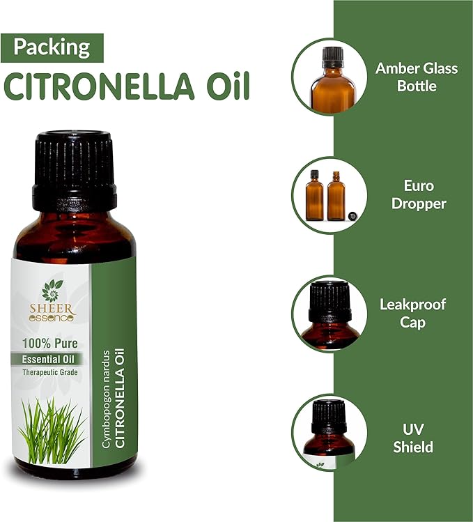 Citronella Oil -(Cymbopogon Nardus)- Essential Oil 100% Pure Natural Undiluted Uncut Therapeutic Grade Oil 16.90 Fl.OZ