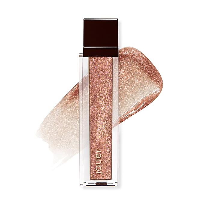 Jouer Long Wear Lip Topper - Lip Gloss - Moisturize & Nourish Lips - Non-Stick Shimmer - Skin Protecting Formula - Vanilla Flavor - Paraben, Gluten, & Cruelty Free - Vegan Friendly
