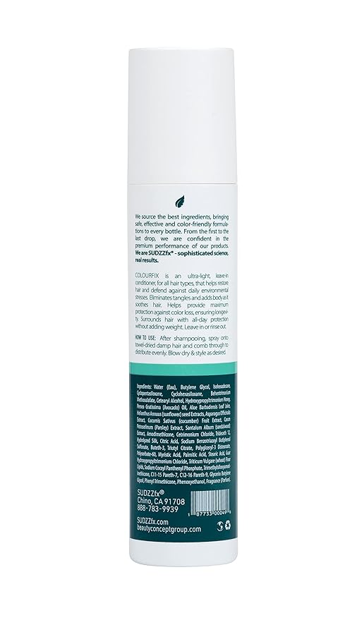 SUDZZFX ColourFix Leave-in Conditioner, 8.5 Fl Oz - Nourishing Conditioner for Growth, Color-Treated and Dry Damaged Hair - Deep Conditioner - Repair and Defend Hydrating Conditioner