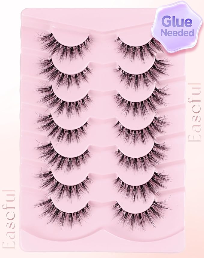 Cat Eye Lashes False Eyelashes Wispy Natural Lashes Mink Lashes Fluffy False Lashes Volume Natural Eyelashes Flared-05
