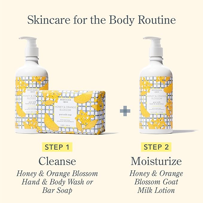 Beekman 1802 Goat Milk Hand Wash, Honey & Orange Blossom - Scented - 12.5 oz - Cleanses, Softens & Nourishes Skin - Good for Sensitive Skin - Cruelty Free - Ready For Use, Pump Inserted