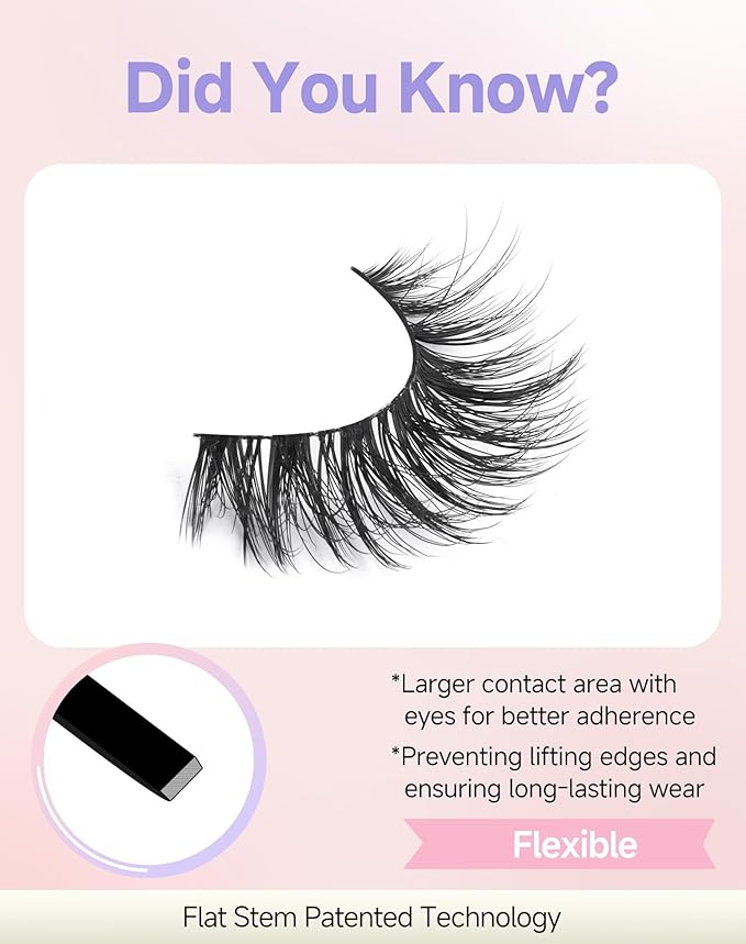 Cat Eye Lashes Volume Fluffy Mink Eyelashes Natural Wispy False Eyelashes 7 Pairs Date-289