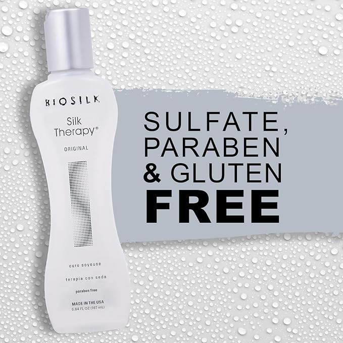 BioSilk Silk Therapy Original, Reconstructing Treatment For Adding Shine & Helping Prevent Split Ends, Sulfate, Paraben, & Cruelty-Free, 5.64 Oz