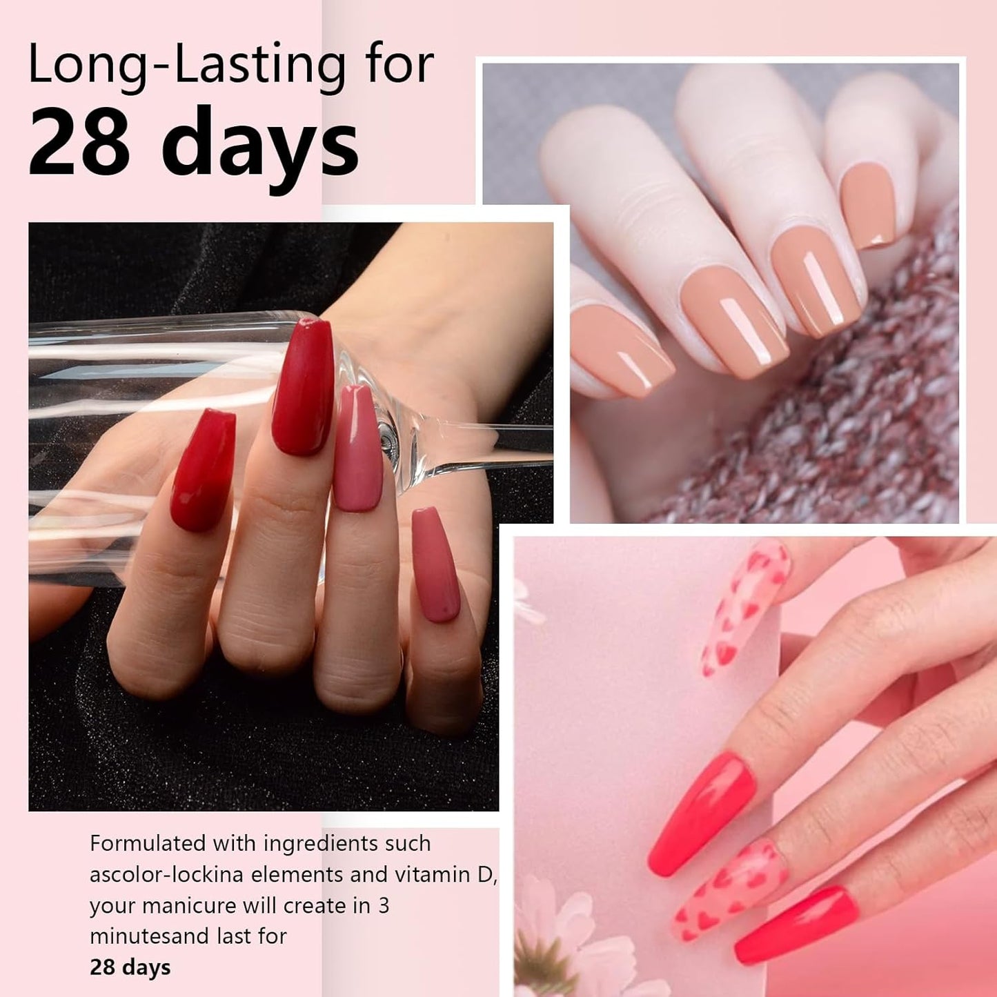 12 Pcs Dip Powder Nail Kit Starter, 6 Colors Jelly Nude Pink Dipping Powder Kit With Base & Top Coat/Activator/Brush Saver, Nail Art Manicure Salon DIY for Daily at Home Party Gifts for Women