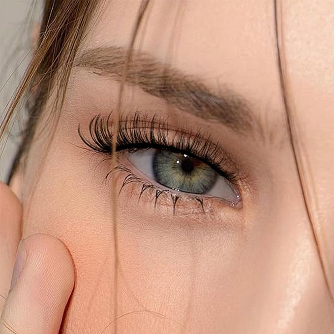 Cat Eye Lashes False Eyelashes Natural Look, Yasnai Wispy Fake Lashes Volume Lashes, Mink Lashes Fluffy Strips Lashes Natural Eyelashes 6 Pairs Pack