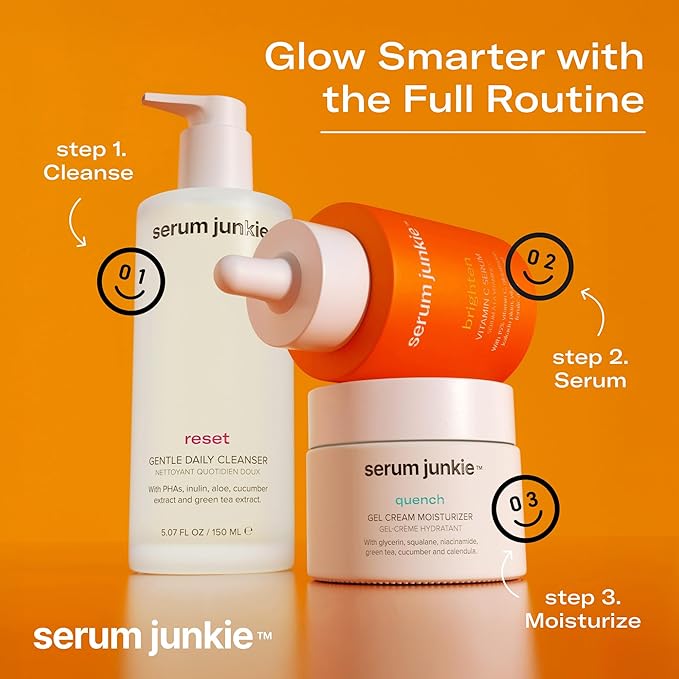 BRIGHTEN 15% Stabilized Vitamin C Serum with Glutathione, Ferulic Acid, Hexylresorcinol, Kakadu Plum, Vitamin E, Brightening, Glowing Skin, Anti-Aging 1 fl oz