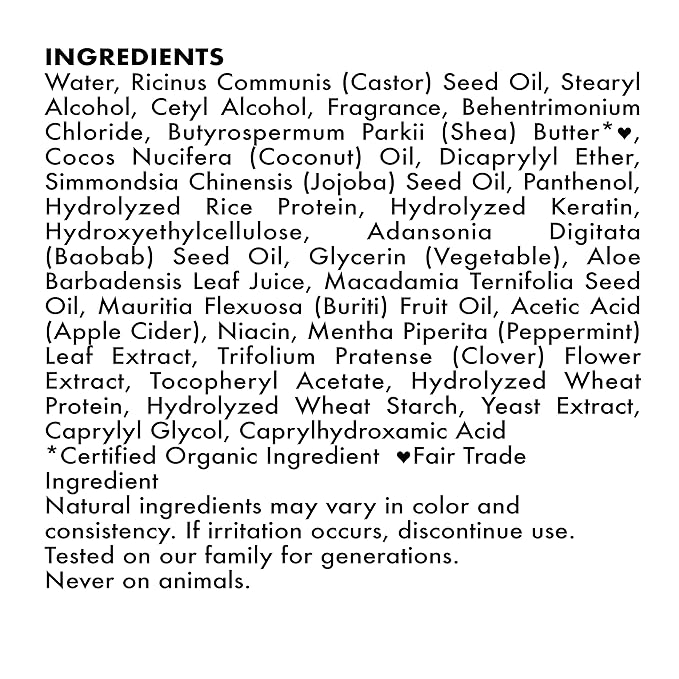 SheaMoisture Leave In Conditioner Conditioner For Hair Jamaican Black Castor Oil To Soften and Detangle Hair 20 oz