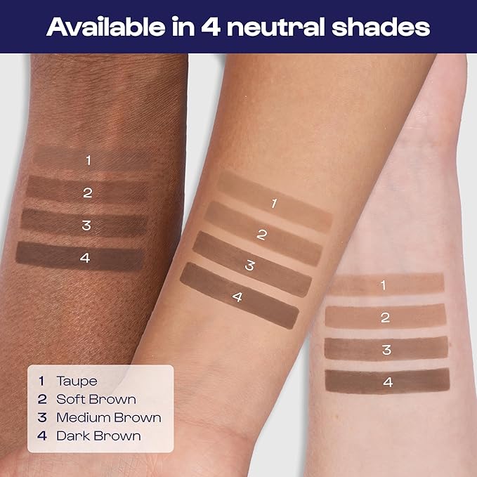 ALLEYOOP Swift Eyebrow All-In-1 Brow Definer with Built-In Sharpener & Spoolie Brush, Water & Smudge Resistant and Eyebrow Pencil for Women, Natural Matte Finish, Vegan, Cruelty-Free (Medium Brown)