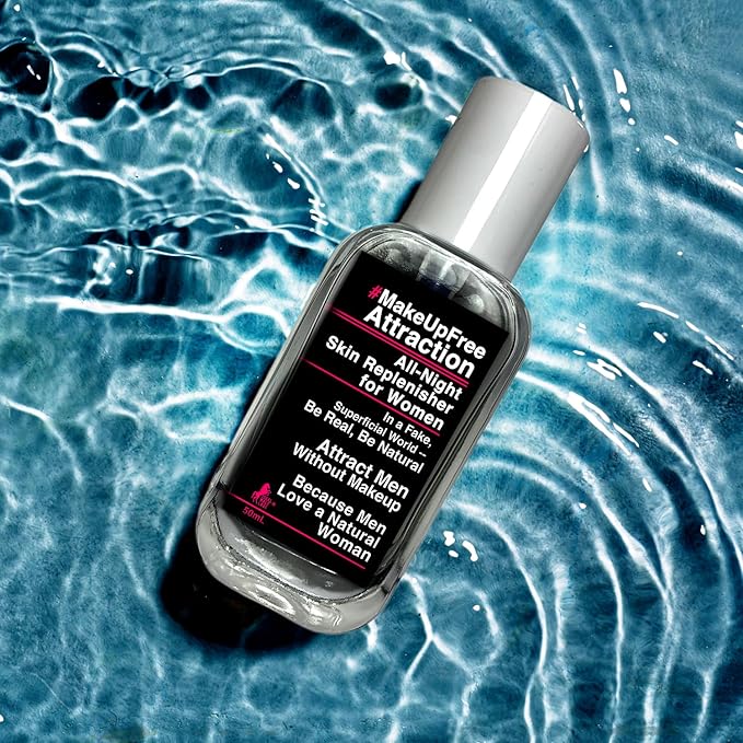 #MakeUpFree Attraction Replenisher for Women, 50mL, Deep Nightly Renewal for Healthy Clear Skin, Anti-Aging, Attract Men Without Makeup, Be Confident. Be Real. Be Natural