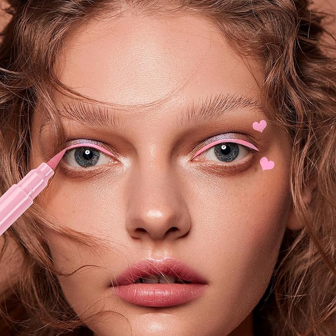 5PCS Liquid Eyeliner Stamps Set,Double-side Winged Eyeliner Stencil Pen