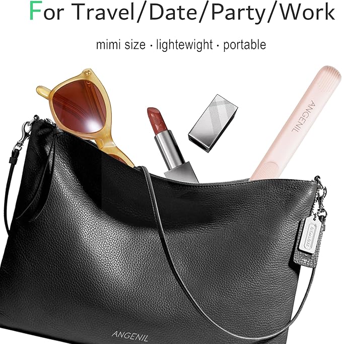 ANGENIL Pro Mini Flat Iron for Short Hair, Dual Voltage Mini Hair Straightener, Small Flat Iron 0.7 Inch, Travel Size Anti Scalding Silicone Hair Straightener, Suitable for Short Hair, Bangs, and Fine