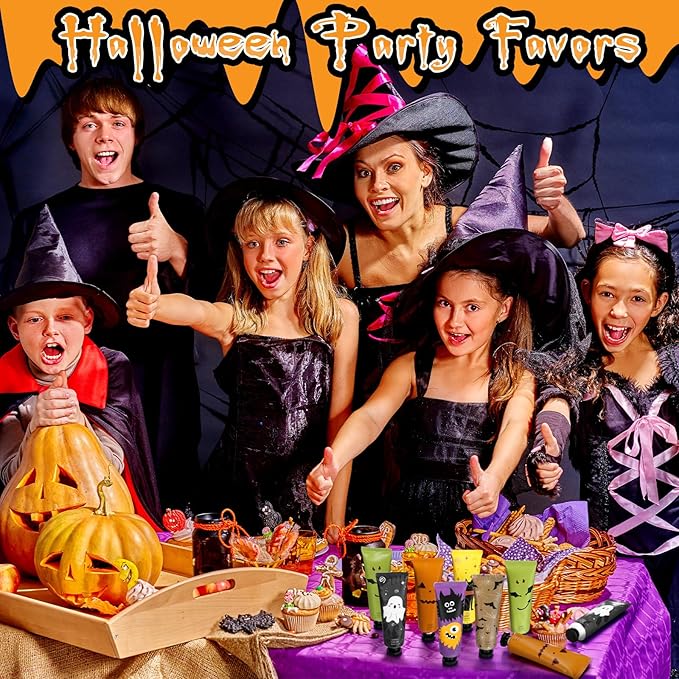 12 Pack Halloween Hand Cream Gift Sets for Women Ghost Mini Hand Lotion Bulk Travel Size Moisturizing Cream Halloween Party Favors Gifts for Stocking Stuffers 6 Natural Plant Fragrances