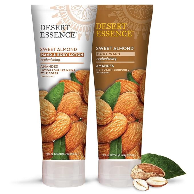Desert Essence Hand and Body Lotion, Sweet Almond, 8 oz