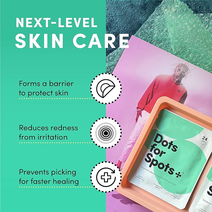 Dots for Spots Pimple Patches For Face - Fast Acting, Translucent Hydrocolloid Zit Patches that Unclog Pores - Korean Skincare - Vegan, Cruelty Free - (24 count)