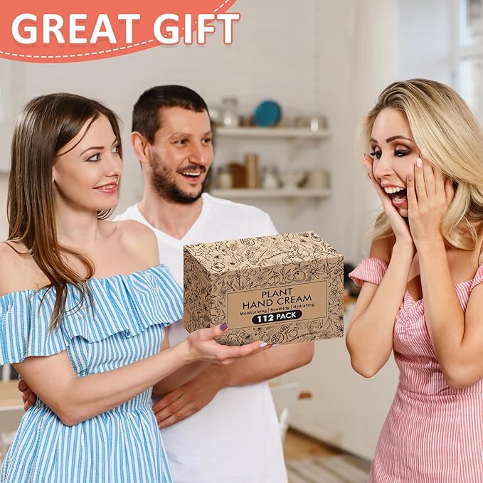 112 Pack Moisturizing Hand Cream Set, Bulk Hand Lotion Travel Size for Dry Cracked Hands, Mini Hand Cream for Mom Gifts, Teacher Gifts, Thank You Gifts, Birthday Gifts and Bridal Shower Gifts