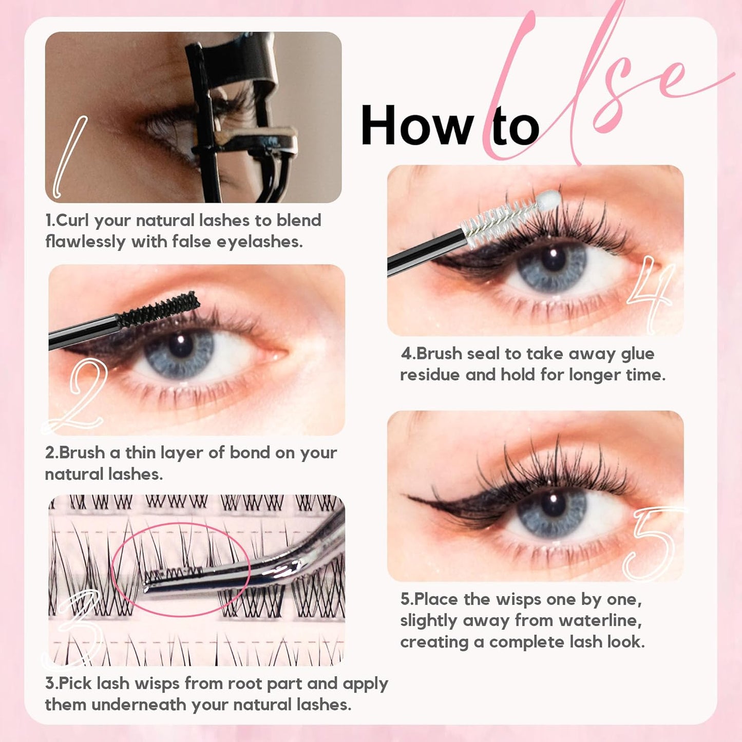 120Pcs Clear Band Lash Clusters 10-14mm Natural Look Cluster Eyelashes C Curl Resuable Invisible Band Individual Cluster Lashes(77)